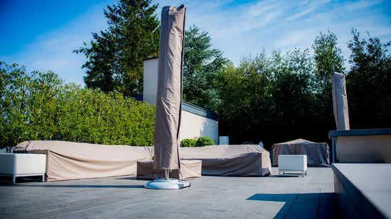 Raffles Covers Tuinsethoes - 250 x 200 H: 95 cm - RDS250200high - Waterdicht - Ademend - UV-bestendig - Elastisch rijgkoord - Beschermhoes tuinmeubel
