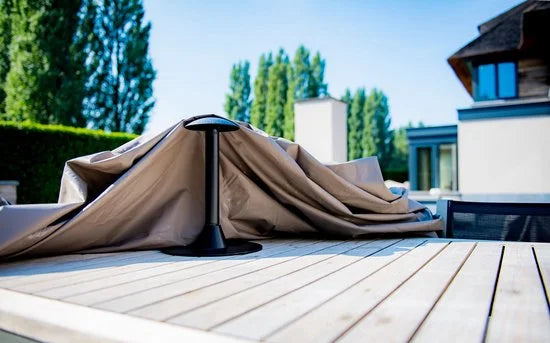 Raffles Covers Tuinsethoes - 250 x 200 H: 95 cm - RDS250200high - Waterdicht - Ademend - UV-bestendig - Elastisch rijgkoord - Beschermhoes tuinmeubel