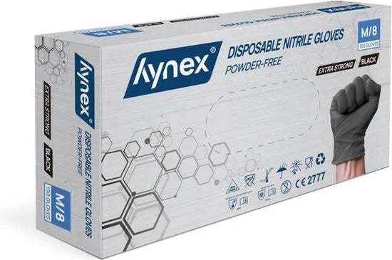 Hynex Latex Wegwerphandschoenen – Poedervrij - 5 gram – Wit – Maat M – 100 stuks – Comfort & Bescherming