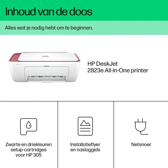 HP DeskJet 2823e - All-in-One Printer - Geschikt voor Instant Ink - Rosewood