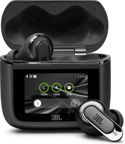 JBL Tour Pro 3 - Draadloze Oortjes met Noise Cancelling - True Wireless Bluetooth - Hi-Res Audio (LDAC) - Smart Case met Touchscreen - 50 uur - Zwart