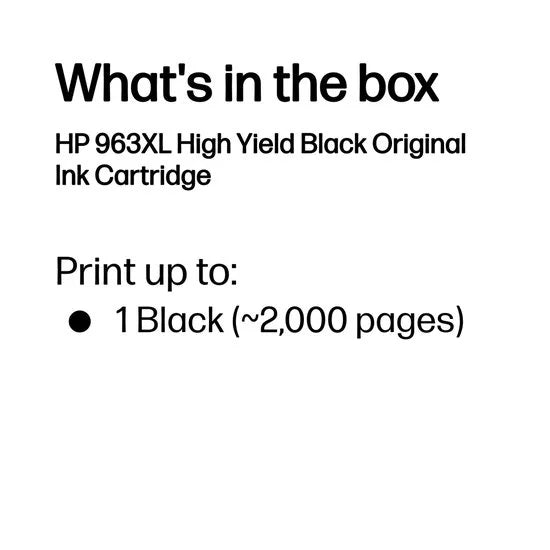 HP 963XL - Inktcartridge - Origineel - Hoge capaciteit - Zwart