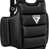 RDX Sports T2 CE Borstbeschermer - Body Protector - Boksen - Kickboksen - Karate - Taekwondo - Omkeerbaar Wit en Zwart - Maat: L/XL