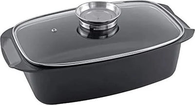 alpina Braadslede - Ovenschaal Rechthoekig - 39,5x22,5x10,8cm - 5.5L - RVS - Zwart