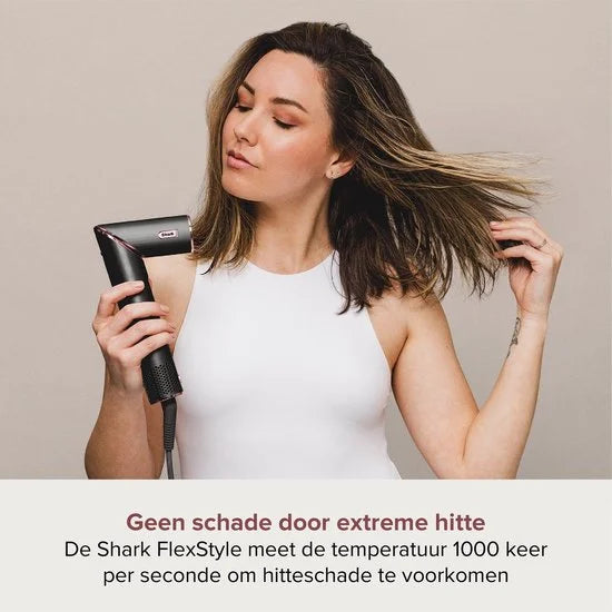 Shark FlexStyle 3-in-1 Multistyler en Föhn met Ovale Borstel, Auto-Krullers en Concentrator - 2025 model - Zwart - HD426EU