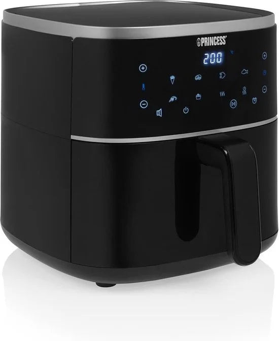 Princess Digitale Airfryer 182238 - 4 liter - PFAS vrij - Groot - Heteluchtfriteuse - Zwart - Digital Touchscreen - 8 Automatische Programma's - Incl