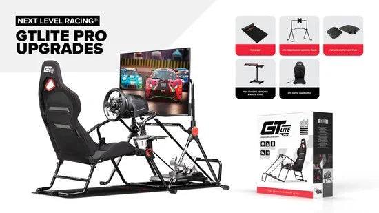 Next Level Racing GT Lite Pro - Racestoel Cockpit - Opvouwbaar & Licht - Versnellingspookhouder