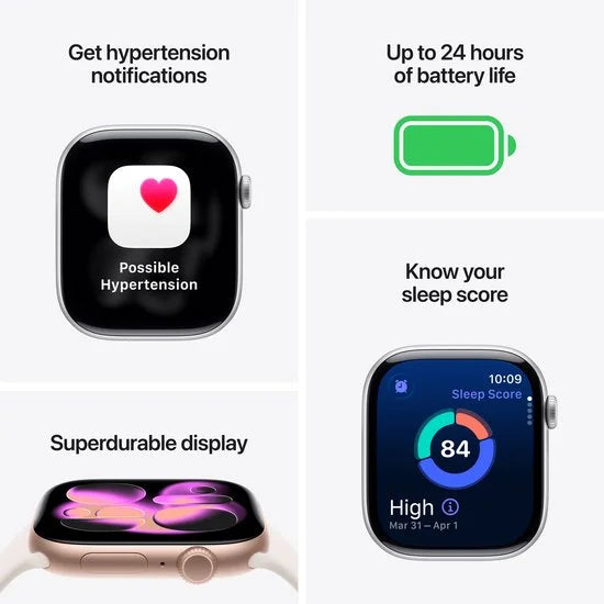 Apple Watch Series 11 OLED 42 mm Digitaal 374 x 446 Pixels Touchscreen 5G Zwart Wifi GPS