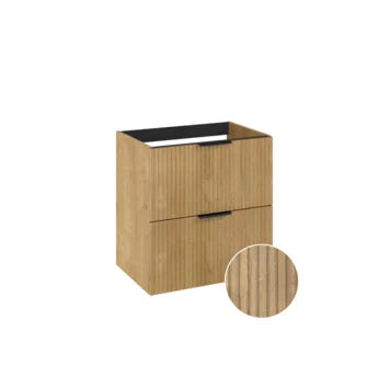wastafelonderkast Raff eik ribbelfront 60 x 45,2 x 63,5 cm