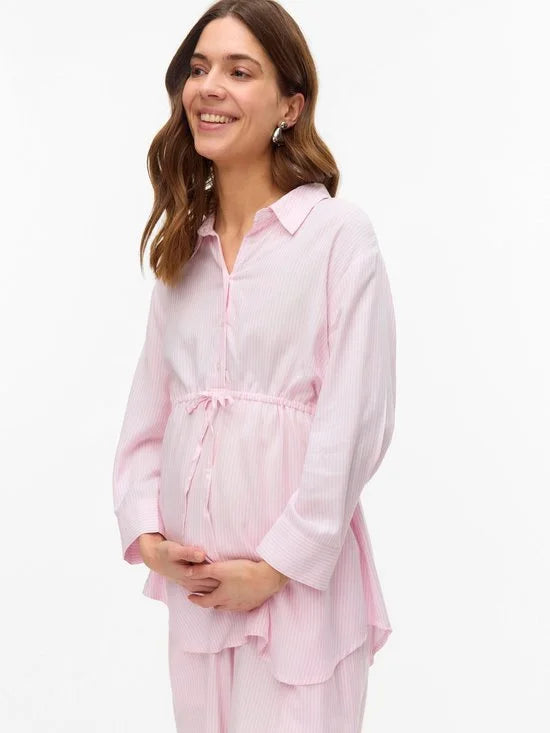 MAMALICIOUS - MLNICOLA LIA 3/4 WO SHIRT 2F - Dames - Blouses