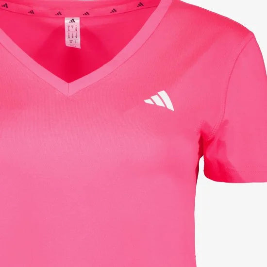 Adidas WE MIN V NK dames sport T-shirt roze - Maat S