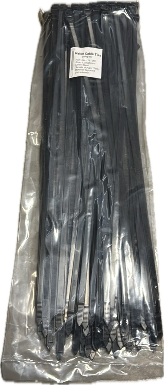 Colliers de serrage 9 x 530 mm – 100 pièces en nylon résistant aux UV | Colliers de serrage extra-résistants pour une utilisation intérieure et extérieure