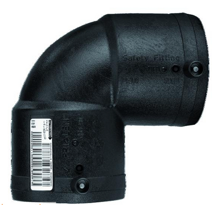 Coude électrosoudable Frialen W90 90° d90 – Raccord soudé PEHD fiable - 612103 eau 16 bar/gaz 10 bar