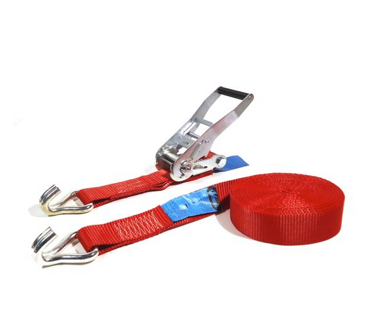 Sangle à cliquet robuste Jumbo 9 m × 50 mm – Cliquet et crochets en J – Neuve