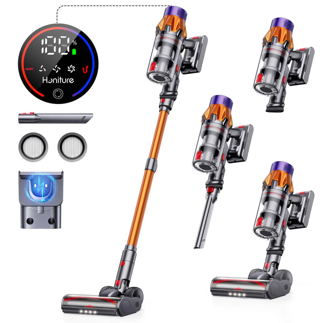 Aspirateur balai sans fil Honiture X7 – Puissant aspirateur balai avec filtre HEPA et éclairage LED | Sans fil et silencieux