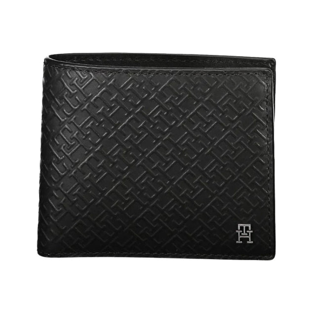 Tommy Hilfiger Portefeuille en cuir nappa avec motif étiquette - Neuf Outlet