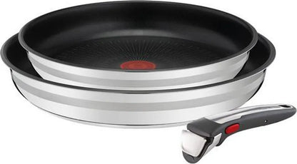 Ensemble de 3 poêles Tefal Jamie Oliver Ingenio G6 argentées