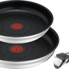 Ensemble de 3 poêles Tefal Jamie Oliver Ingenio G6 argentées